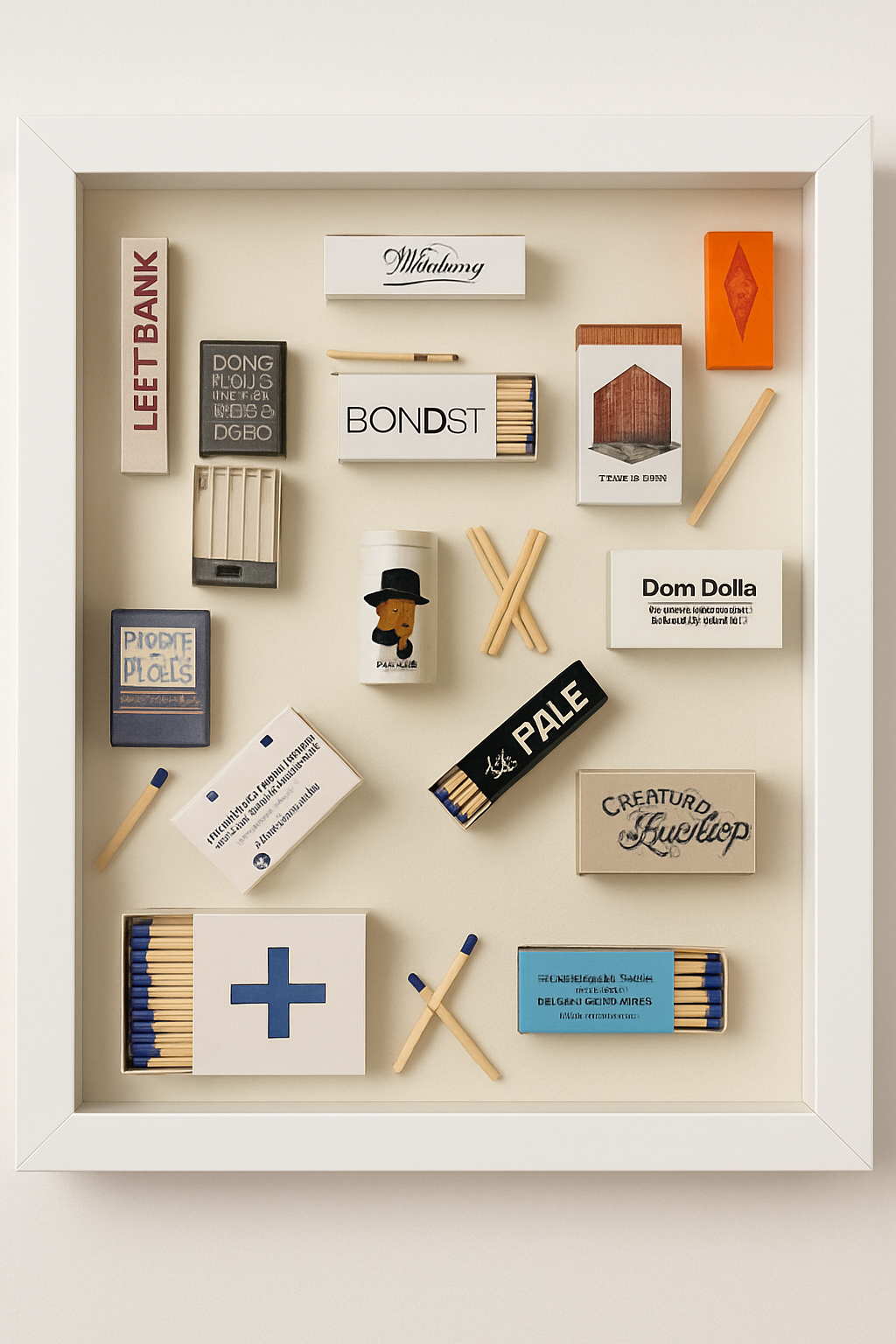 Personalized Matchbooks and Keepsake Shadow-Box Art Collage