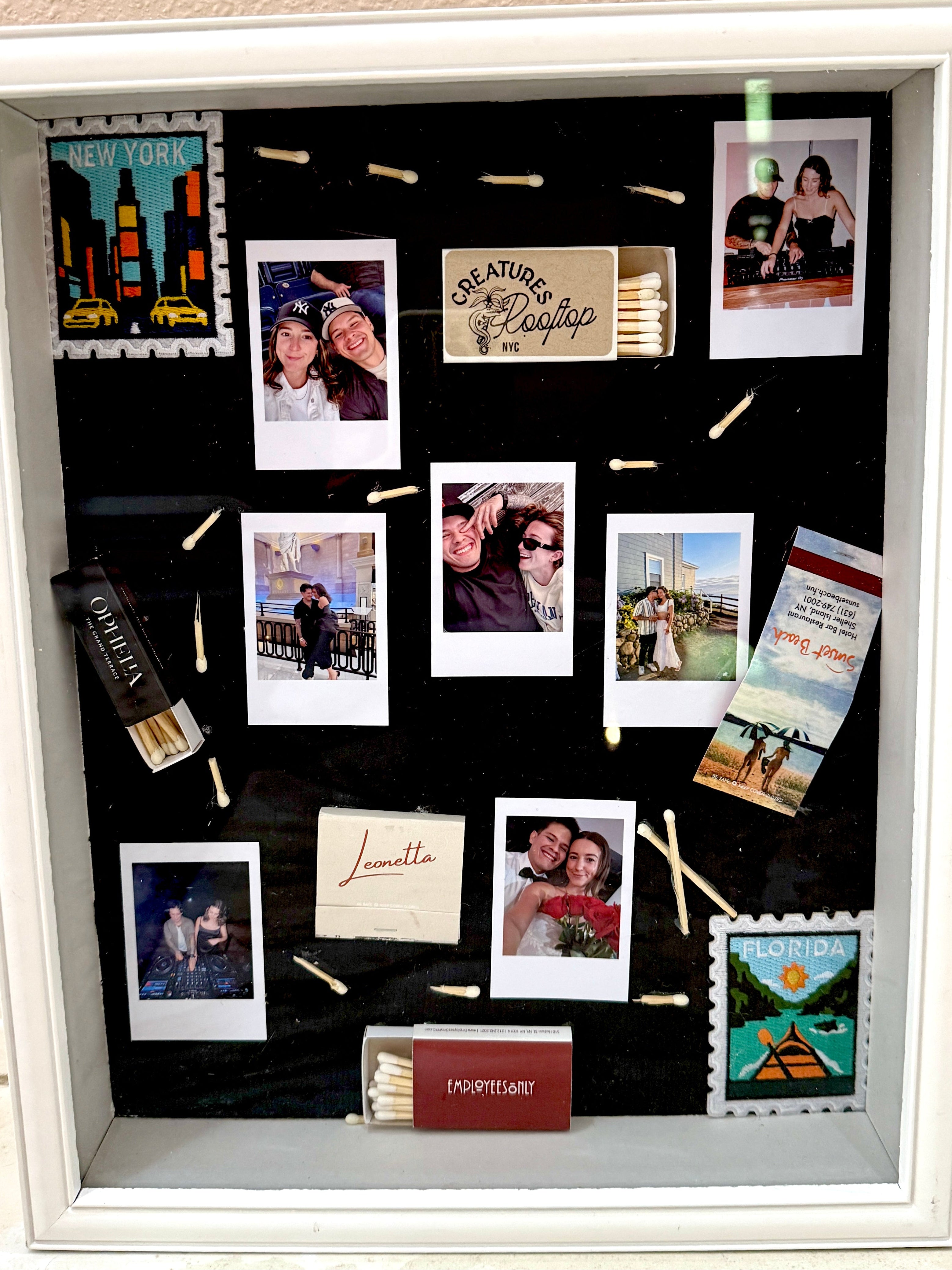 Personalized Matchbooks and Keepsake Shadow-Box Art Collage