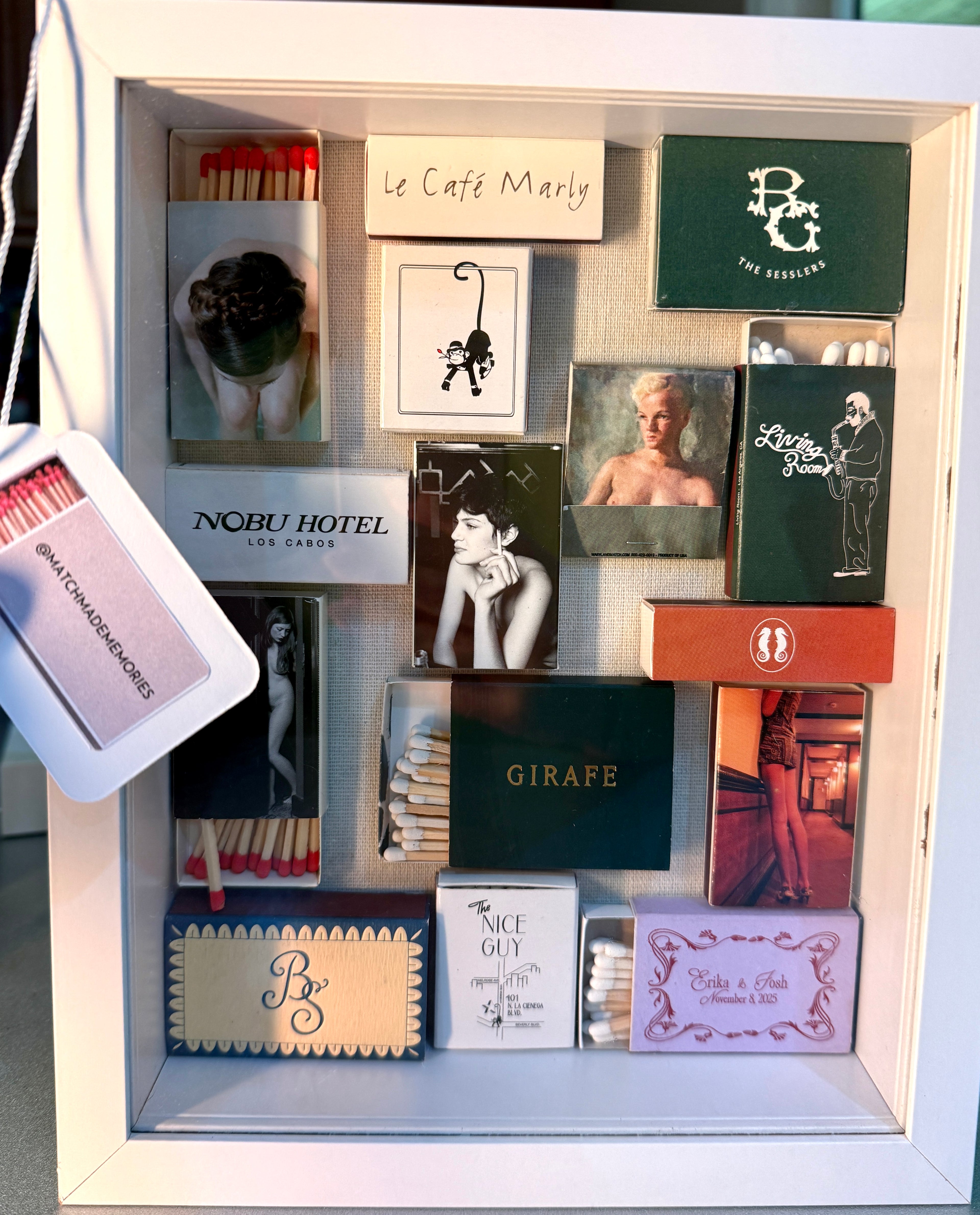 Personalized Matchbooks and Keepsake Shadow-Box Art Collage